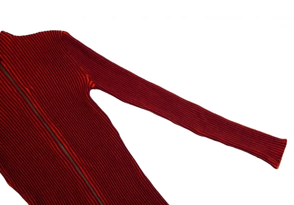 Jean Paul GAULTIER PARIS Wool Rib Double Zip Driver's Knit Top K-126341_005