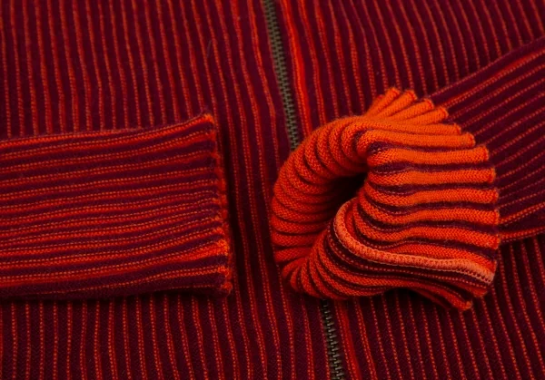 Jean Paul GAULTIER PARIS Wool Rib Double Zip Driver's Knit Top K-126341_006