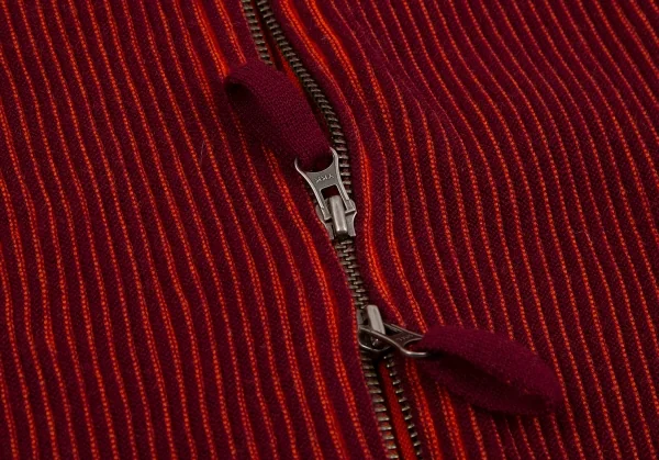 Jean Paul GAULTIER PARIS Wool Rib Double Zip Driver's Knit Top K-126341_008