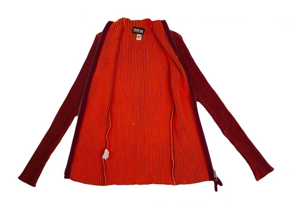 Jean Paul GAULTIER PARIS Wool Rib Double Zip Driver's Knit Top K-126341_009