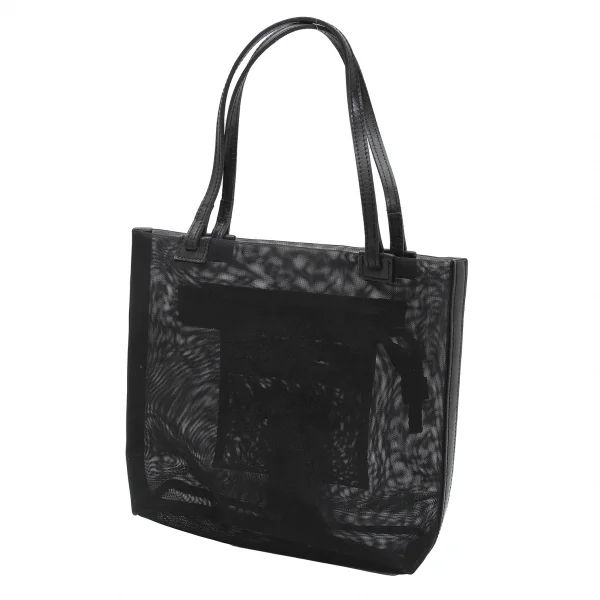 ジャンポールゴルチエJean Paul GAULTIER　メッシュドラゴンエンボスミニトートバッグ 黒 K-126346_001