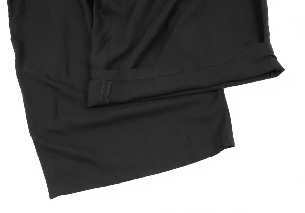 ヨウジヤマモト ファムYohji Yamamoto FEMME ウエストレイヤードサスペンダーワイドパンツ 黒1 K-126390_009