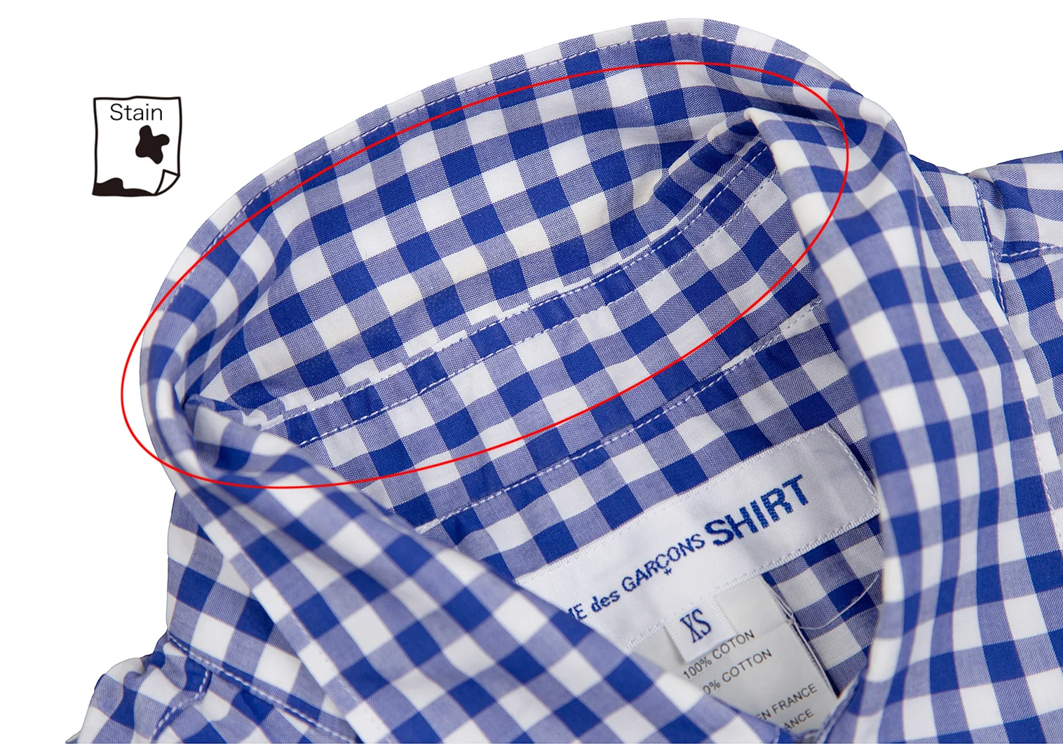 コムデギャルソンオム　半袖シャツ　XS コムデギャルソン シャツCOMME des GARCONS SHIRT ギンガム