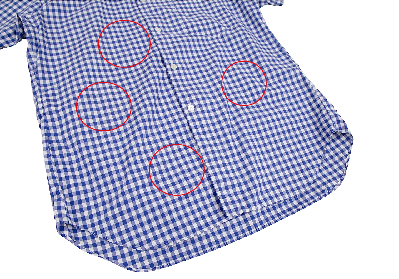 トリココムデギャルソン　青いチェック柄 半袖シャツ AD2017 コムデギャルソン シャツCOMME des GARCONS SHIRT ギンガム