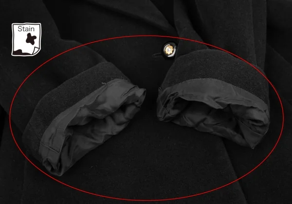 バレンシアガBALENCIAGA タックラペルフラノウールコート 黒9 K-126445_008