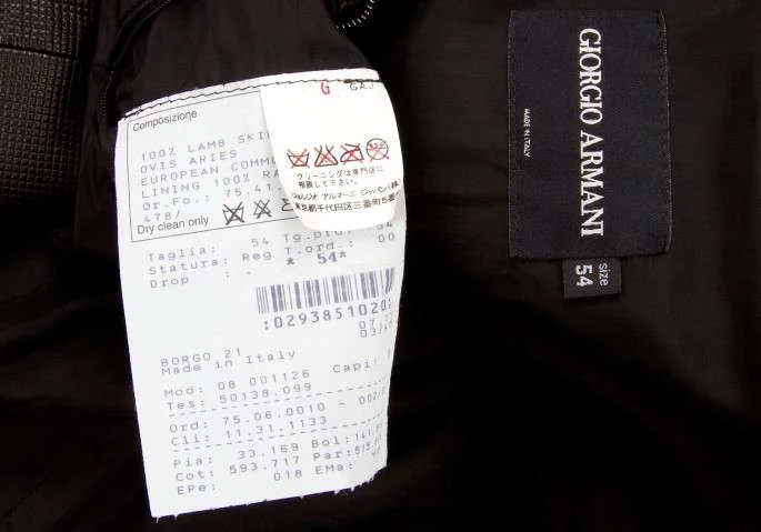 タグ ジョルジオ アルマーニ GIORGIO ARMANI ブロックレザージップ