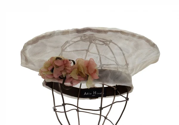 AKIO HIRATA Flower Corsage Tulle Beret K-126474_002