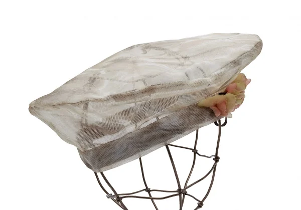 AKIO HIRATA Flower Corsage Tulle Beret K-126474_004