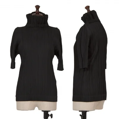PLEATS PLEASE Pleated Turtleneck T Shirt