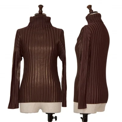 PLEATS PLEASE Front Foil Printed Pleats Turtleneck T Shirt