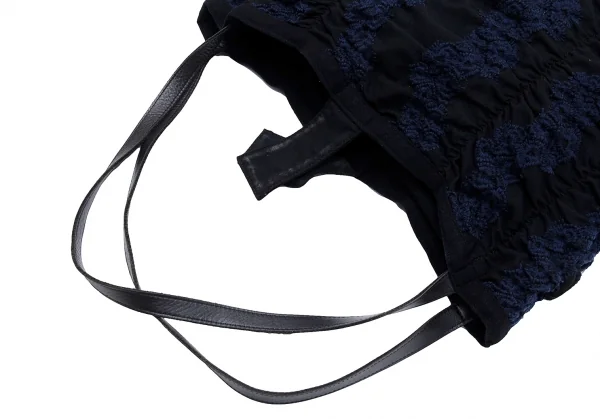 Yohji Yamamoto NOIR Gathered Floral Embroidery Hand Bag K-126508_010