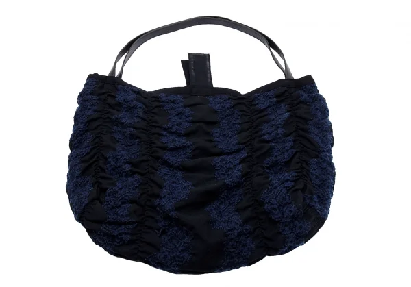 Yohji Yamamoto NOIR Gathered Floral Embroidery Hand Bag K-126508_013