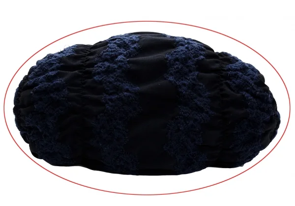 Yohji Yamamoto NOIR Gathered Floral Embroidery Hand Bag K-126508_005