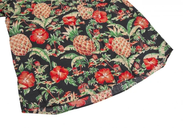 マドモアゼルノンノンMademoiselle NON NON コットンアロハシャツ 黒マルチM位 K-126518_014