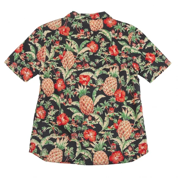 マドモアゼルノンノンMademoiselle NON NON コットンアロハシャツ 黒マルチM位 K-126518_016