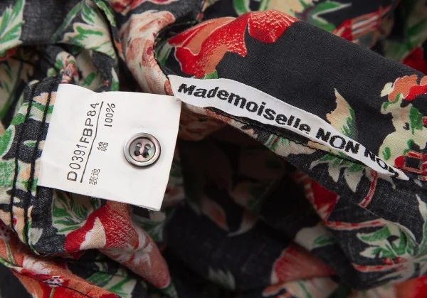 マドモアゼルノンノンMademoiselle NON NON コットンアロハシャツ 黒マルチM位 K-126518_018