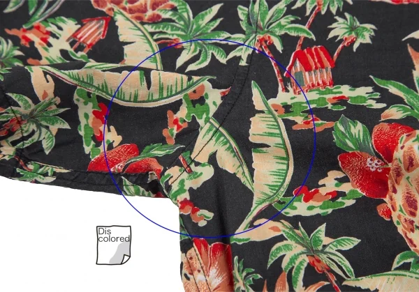 マドモアゼルノンノンMademoiselle NON NON コットンアロハシャツ 黒マルチM位 K-126518_006