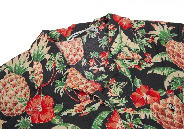 マドモアゼルノンノンMademoiselle NON NON コットンアロハシャツ 黒マルチM位 K-126518_008