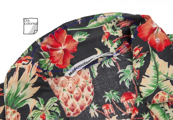 マドモアゼルノンノンMademoiselle NON NON コットンアロハシャツ 黒マルチM位 K-126518_009