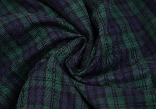 アツロウタヤマA.T フリンジ切替チェックブラウス 緑紺M位 K-126522_011