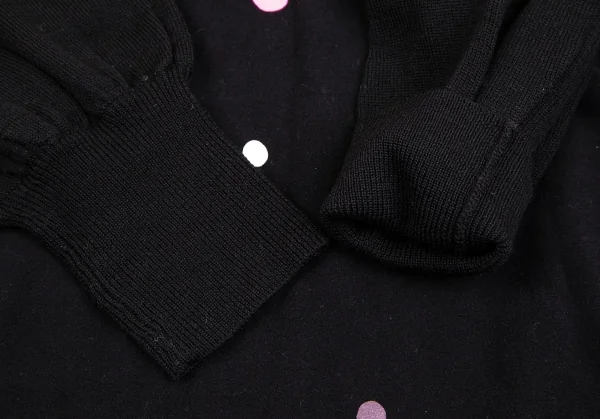 トクコプルミエヴォルTOKUKO 1er VOL 袖ニット切替ランダムドットチュニック 黒9 K-126526_007
