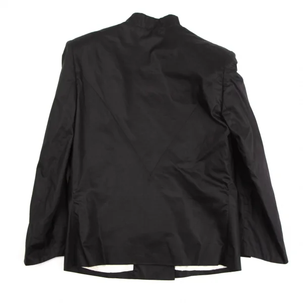 アレキサンダーマックイーンAlexander McQUEEN コットンフライフロントジャケット 黒40 K-126539_012