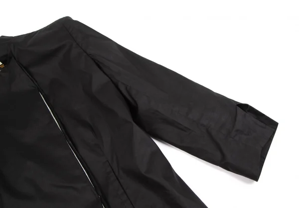 アレキサンダーマックイーンAlexander McQUEEN コットンフライフロントジャケット 黒40 K-126539_006