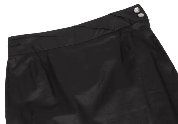 アレキサンダーマックイーンAlexander McQUEEN コットンバックスリットスカート 黒40 K-126540_003