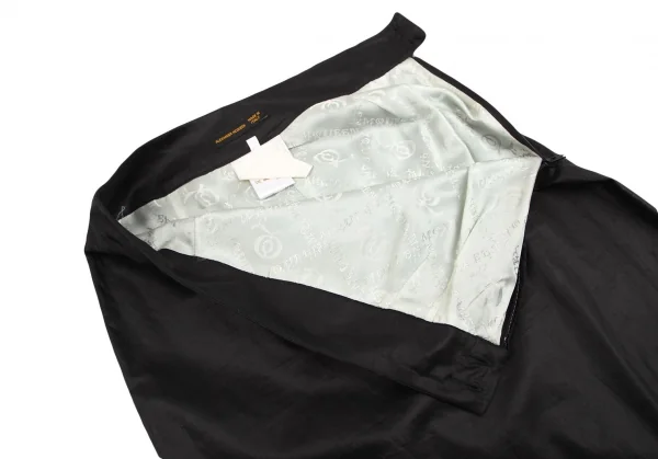 アレキサンダーマックイーンAlexander McQUEEN コットンバックスリットスカート 黒40 K-126540_006