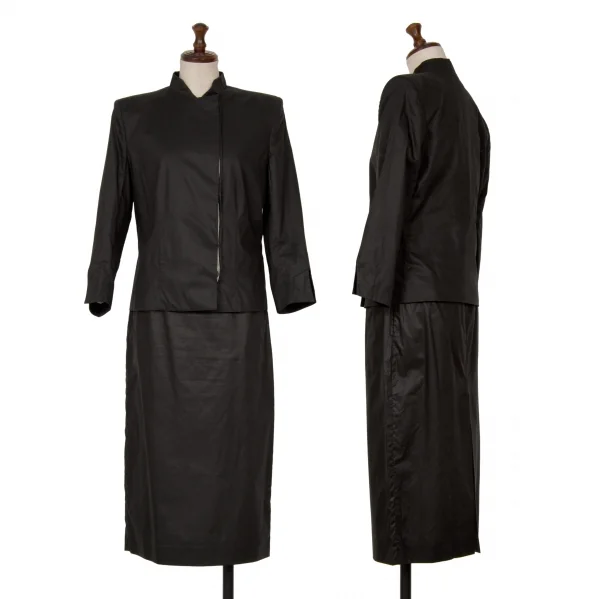 Alexander McQUEEN Cotton Jacket & Skirt Black 40 K-126541_001