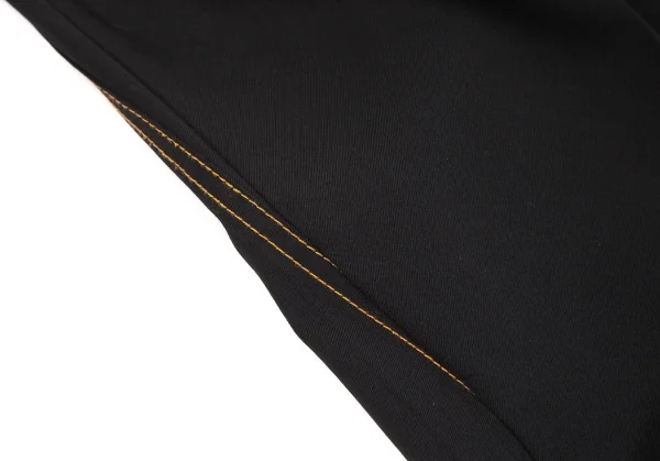 コムデギャルソン オムCOMME des GARCONS HOMME ウールギャバステッチパンツ 黒オレンジL K-126550_010