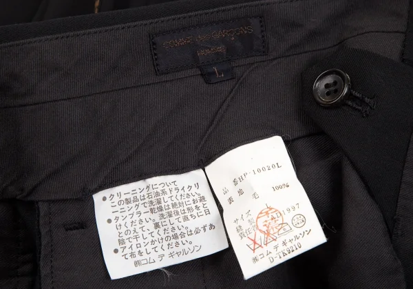 コムデギャルソン オムCOMME des GARCONS HOMME ウールギャバステッチパンツ 黒オレンジL K-126550_015