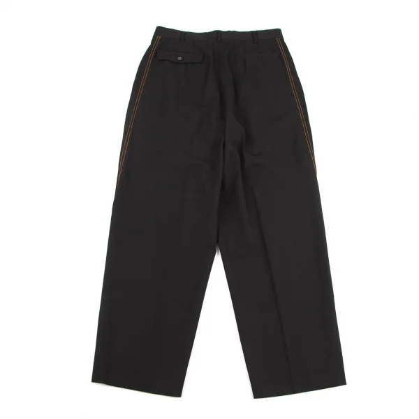 コムデギャルソン オムCOMME des GARCONS HOMME ウールギャバパッチポケットセットアップ 黒オレンジM・L K-126551_011