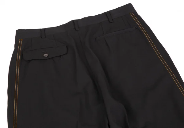 コムデギャルソン オムCOMME des GARCONS HOMME ウールギャバパッチポケットセットアップ 黒オレンジM・L K-126551_012