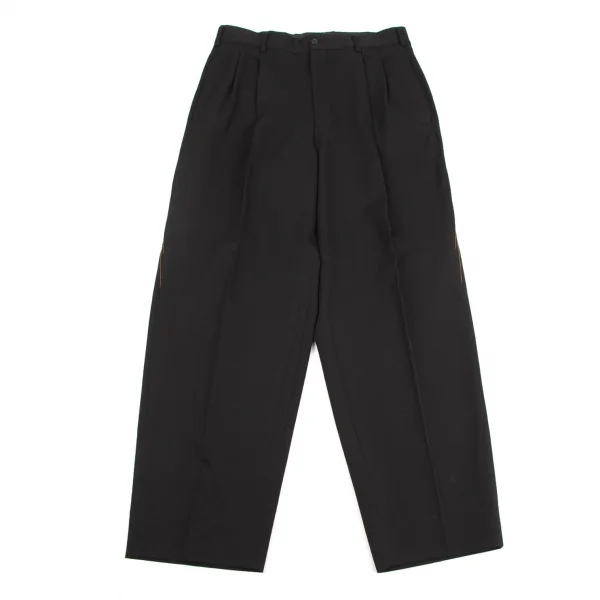 コムデギャルソン オムCOMME des GARCONS HOMME ウールギャバパッチポケットセットアップ 黒オレンジM・L K-126551_014