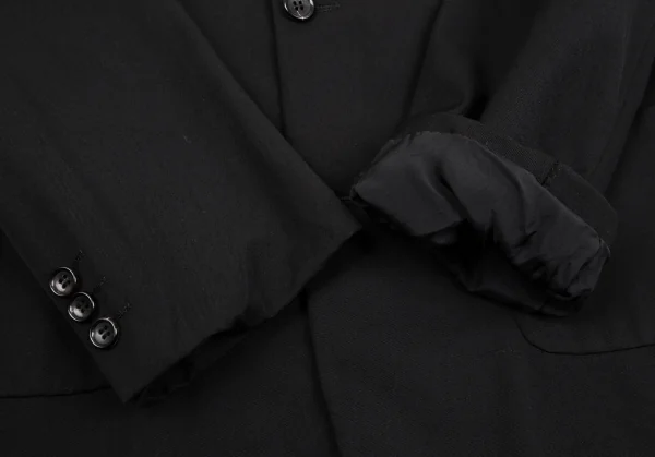 コムデギャルソン オムCOMME des GARCONS HOMME ウールギャバパッチポケットセットアップ 黒オレンジM・L K-126551_006