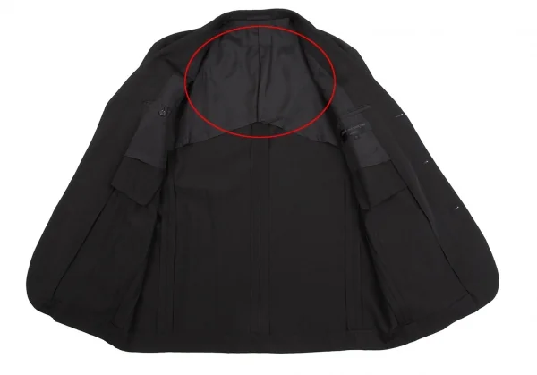 コムデギャルソン オムCOMME des GARCONS HOMME ウールギャバパッチポケットセットアップ 黒オレンジM・L K-126551_008