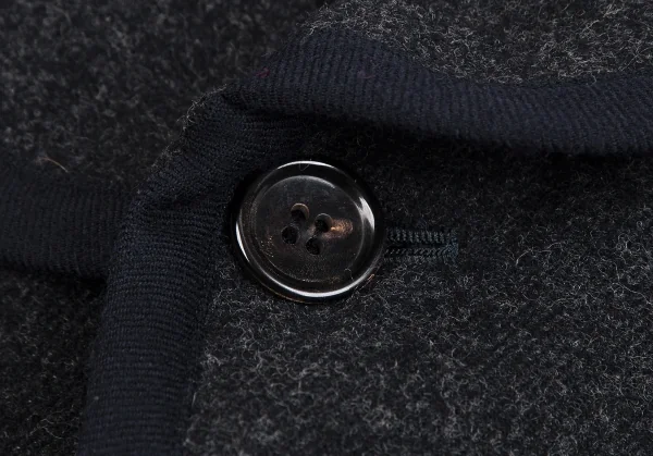 トリココムデギャルソンtricot COMME des GARCONSパイピングハーフレイヤードウールジャケット グレーM K-126562_004