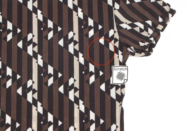 フェンディFENDI ロゴストライプTシャツ 茶白黒40 K-126579_010