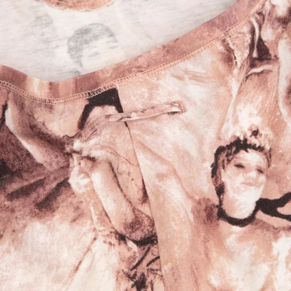 ジャンポールゴルチエ ファムJean Paul GAULTIER FEMME バレリーナプリントホルターネックキャミソール ピンク白40 K-126591_010