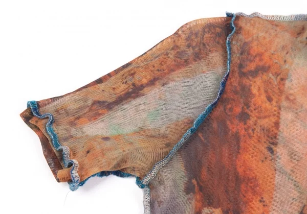 ジャンポールゴルチエ ファムJean Paul GAULTIER FEMME グラフィックプリントインサイドアウトパワーネットTシャツ マルチ40 K-126593_006