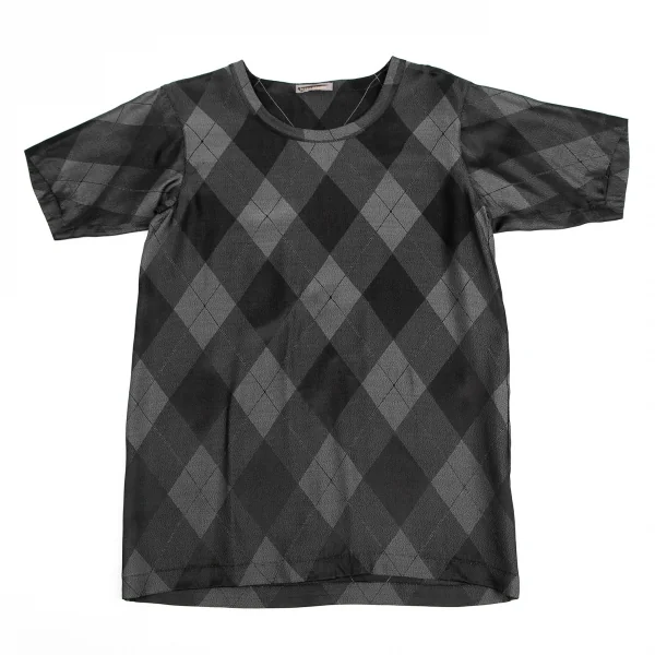 ISSEY MIYAKE Bias Check Printed T Shirt & Skirt  K-126626_002
