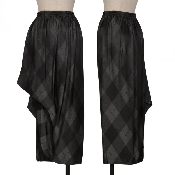 ISSEY MIYAKE Bias Check Printed T Shirt & Skirt  K-126626_008