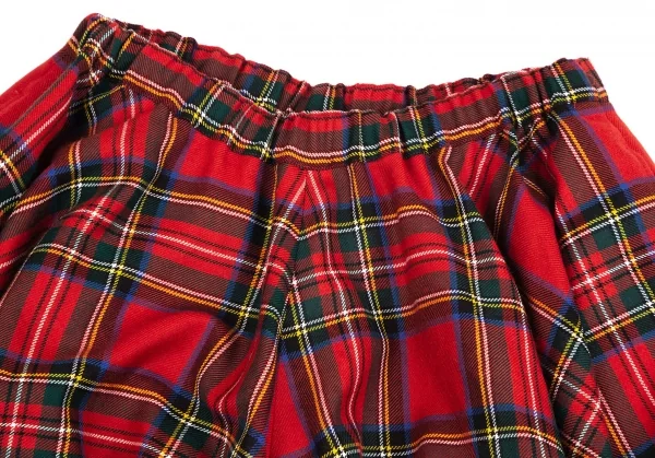 コムデギャルソン ガールCOMME des GARCONSGIRL タータンチェックウールカボチャショートパンツ 赤M K-126635_002