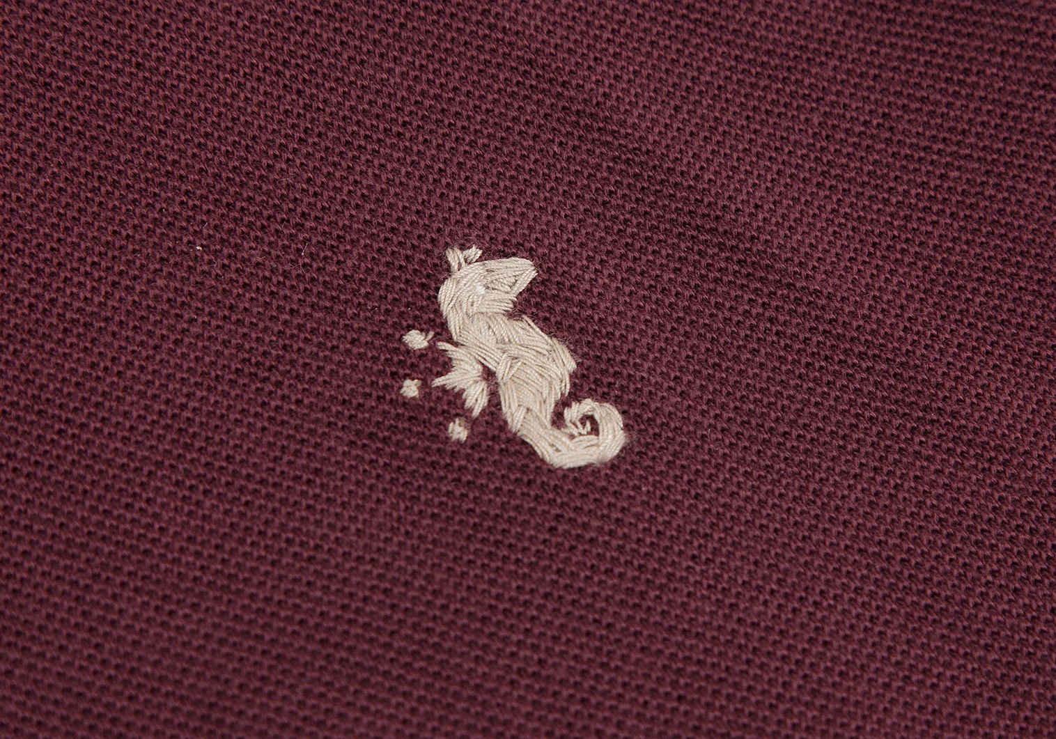 45rpm スーピマカノコの33色四角 ポイント刺繍長袖ポロシャツ