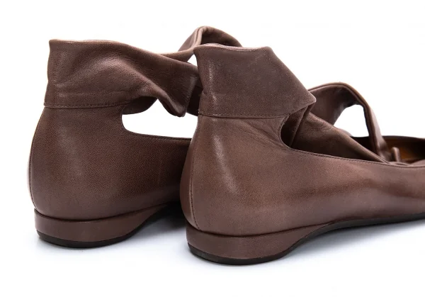 チエミハラCHIE MIHARA ロングアンクルベルトパンプス 茶38(24cm位) K-126694_011