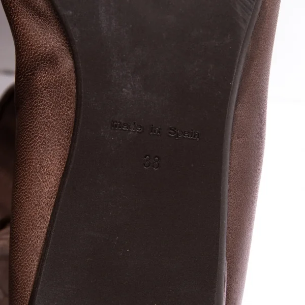 チエミハラCHIE MIHARA ロングアンクルベルトパンプス 茶38(24cm位) K-126694_014