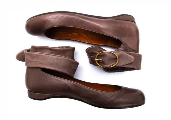 チエミハラCHIE MIHARA ロングアンクルベルトパンプス 茶38(24cm位) K-126694_004