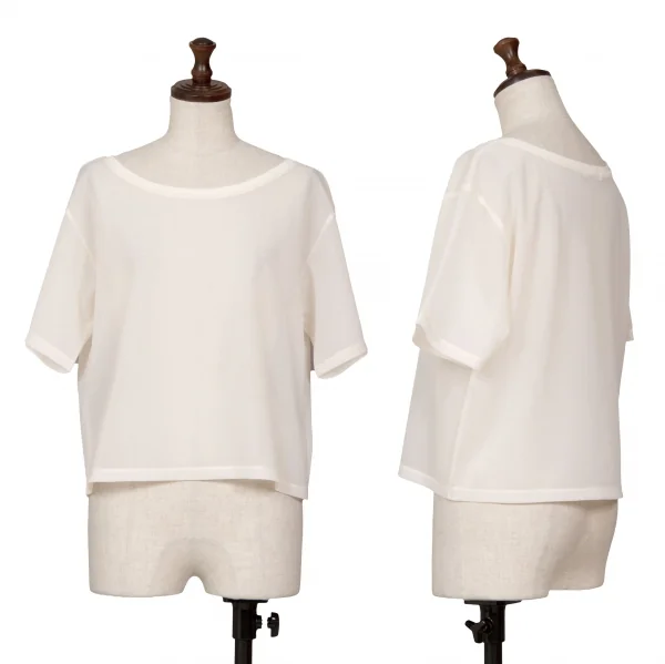 VIVIENNETAM See-through T-shirt Ivory S-M K-126704_001