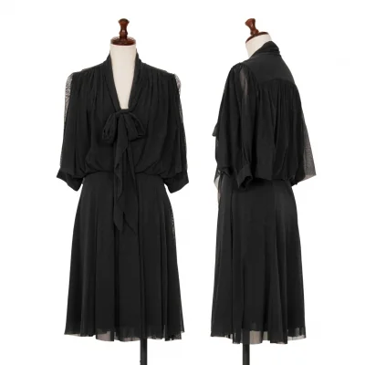 VIVIENNE TAM Stole Neck Mesh Dress